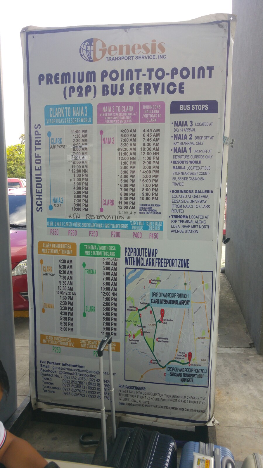 Genesis Bus Service from SM Mall to Various Destinations including